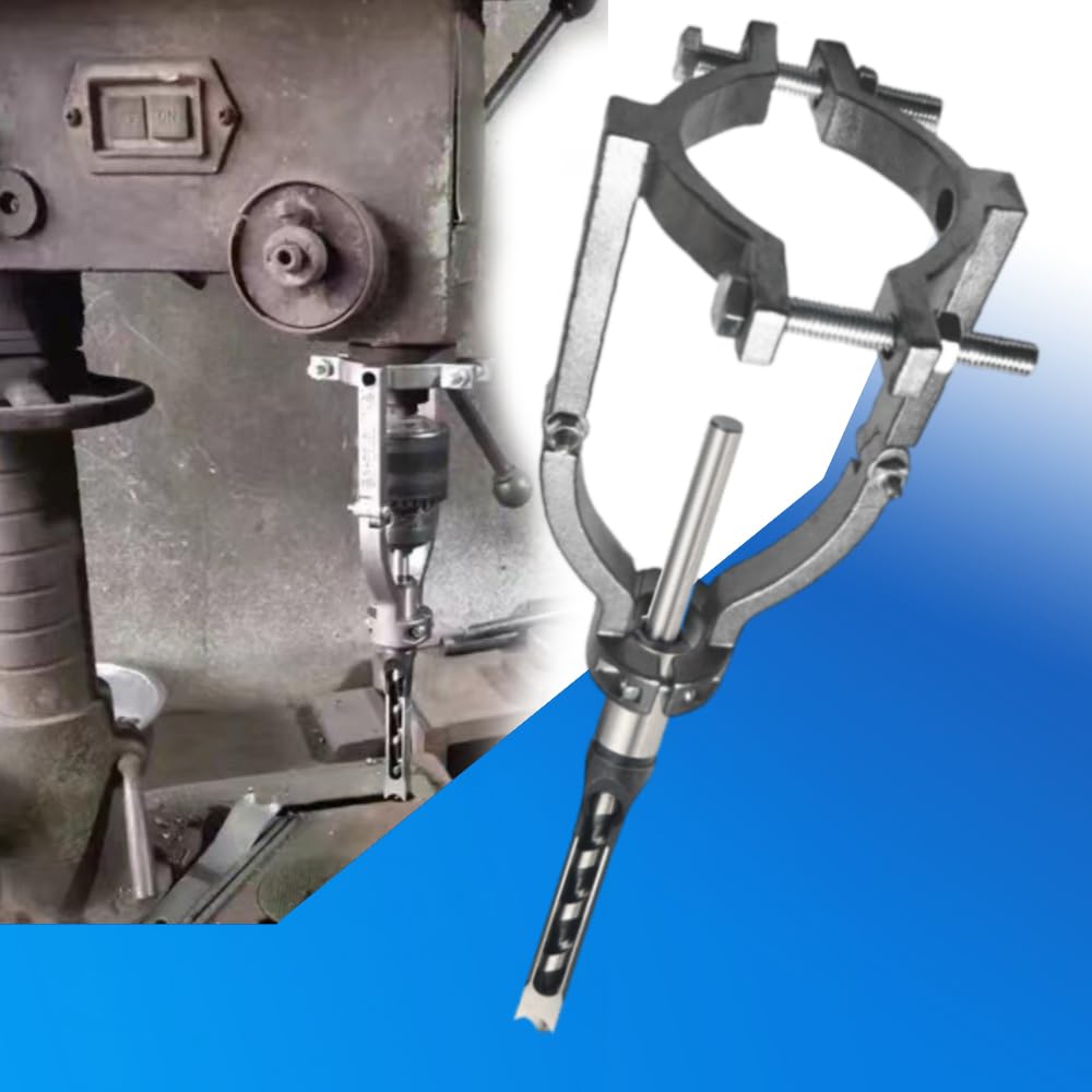 Square Hole Drill Bit Adapter, Stainless Steel Casting, Drill Press Mortiser Attachment, Mortising Attachment for Drill Press (Square Hole Drill Bit Adapter)