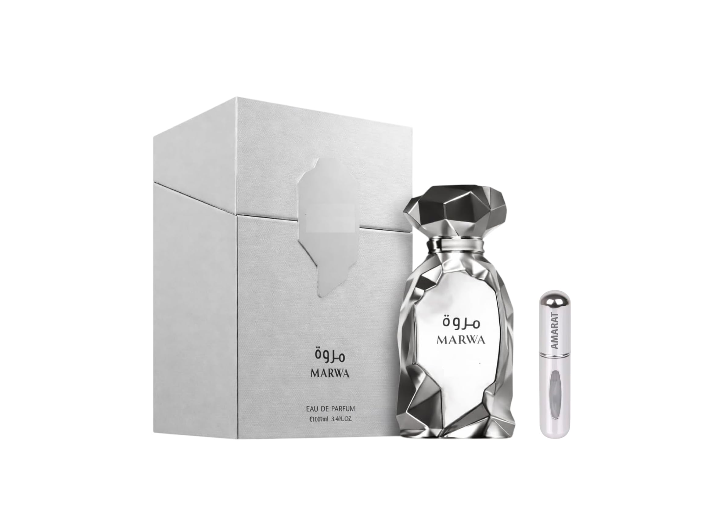 Marwa EDP 100ml Perfume Árabe para Hombre Larga Duración Incluye Atomizador