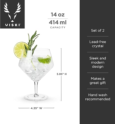 Vista 3 de Viski - Copas de brandy de 12,7 cm, Juego de 2