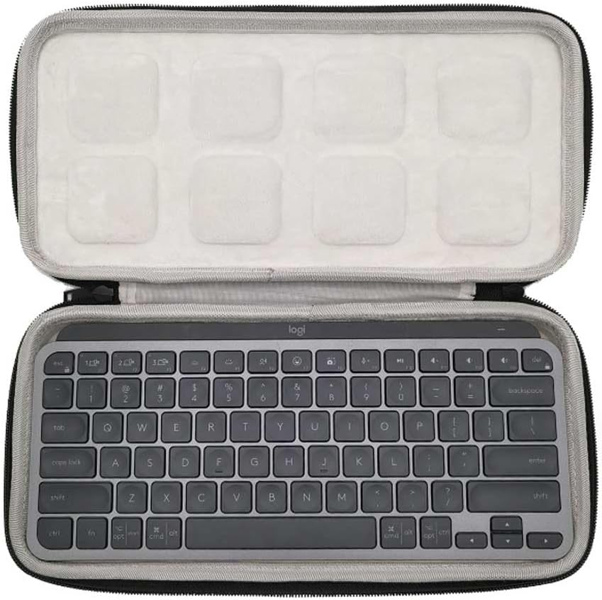MX KEYS Mini Keyboard Case, Wireless Keyboard Cover, Protective, Portable, Business Trips, Travel, Work or School Commute, Convenient, Cushion, Scratch Resistant, Dirt Resistant, Dustproof