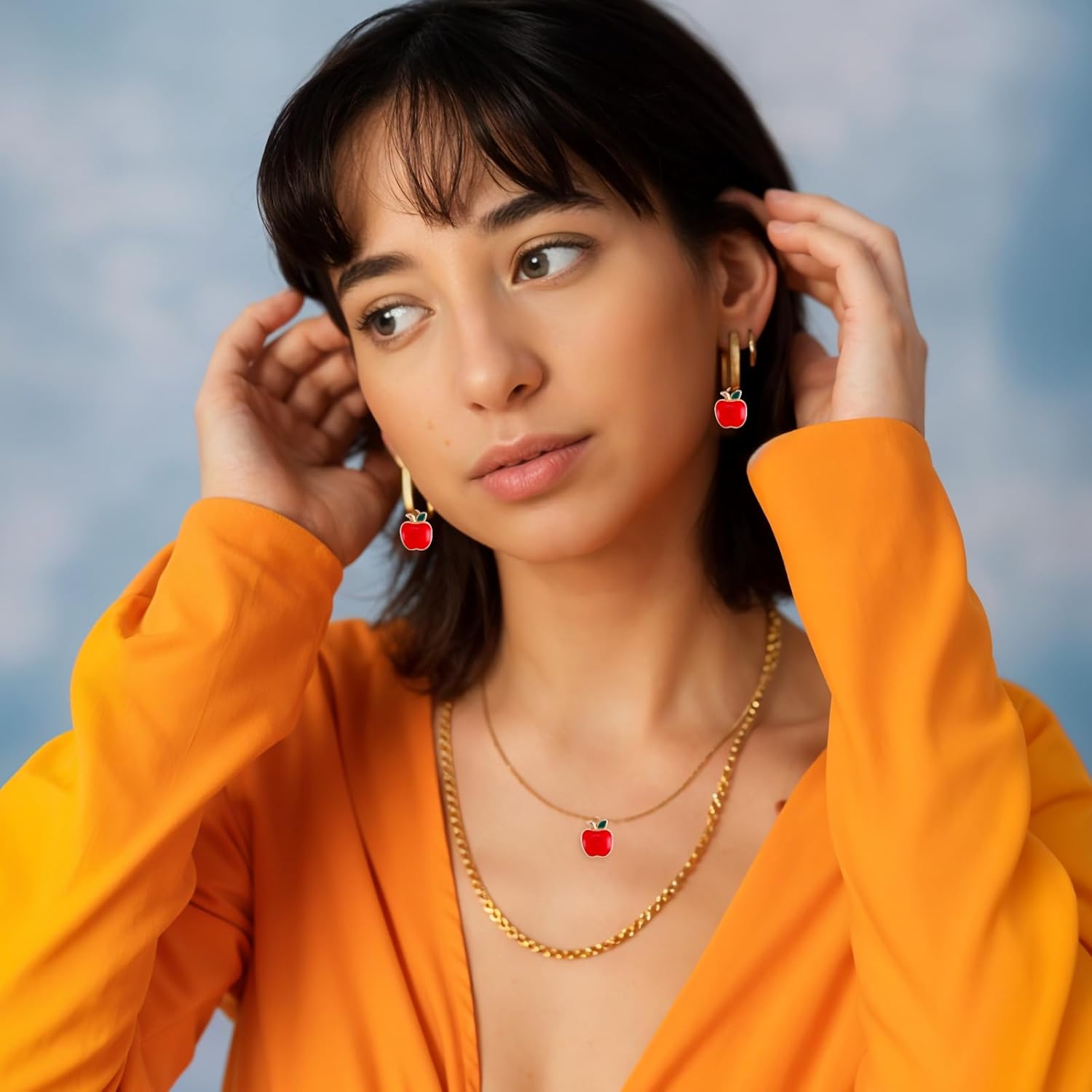 40 PCS Apple Charms, Fruit Charms for Jewelry Making, Enamel Alloy Apple Charm for Keychains Earrings Bracelets Necklaces Jewelry Making and DIY Crafts - Image 6