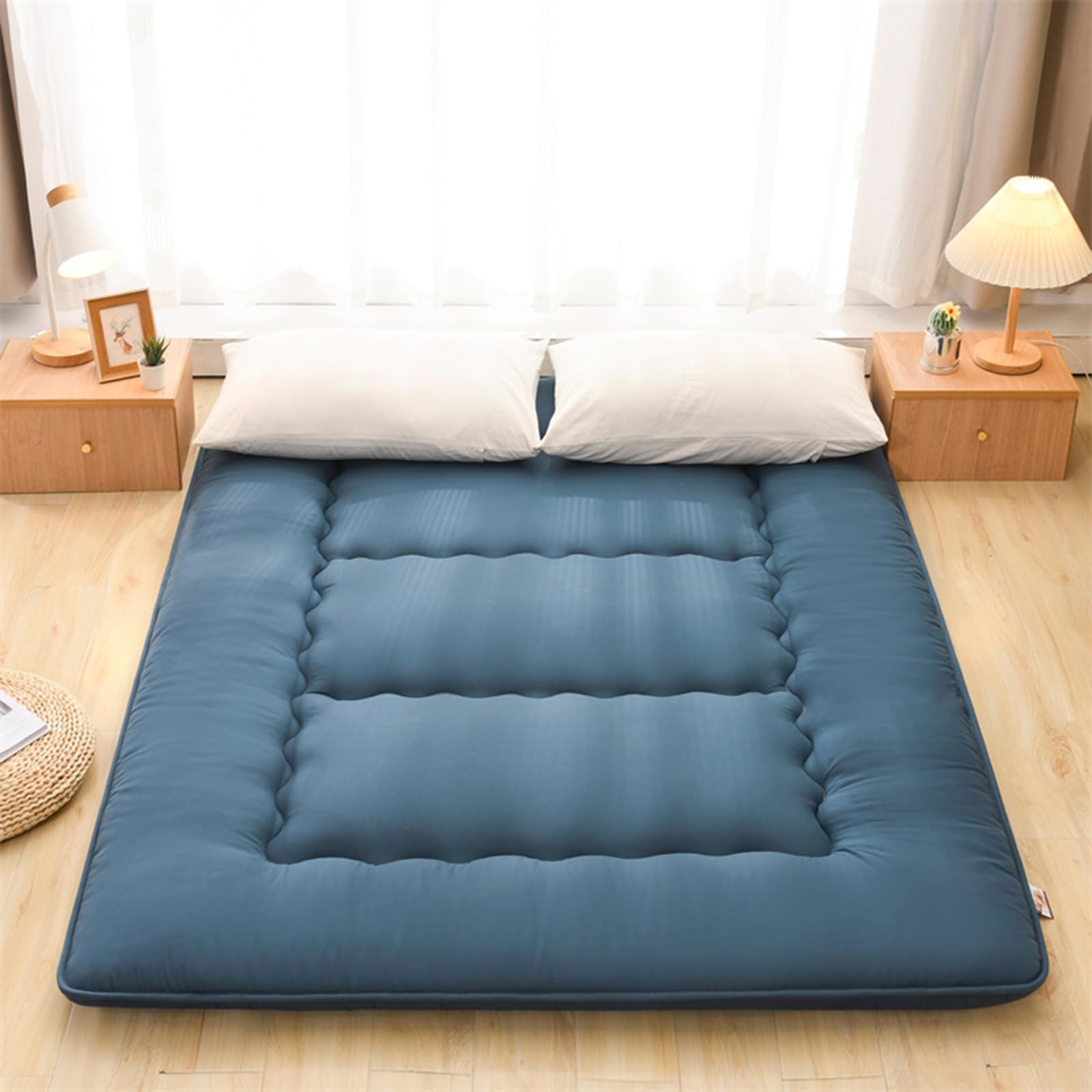 Materasso da Pavimento Singolo/Matrimoniale 90X190/200,100X200,120X190/200,150X190/200 Tatami Futon Pieghevole Materasso Giapponese da Pavime Materassini da Terra Materassino Arrotolabile(Size:120x190