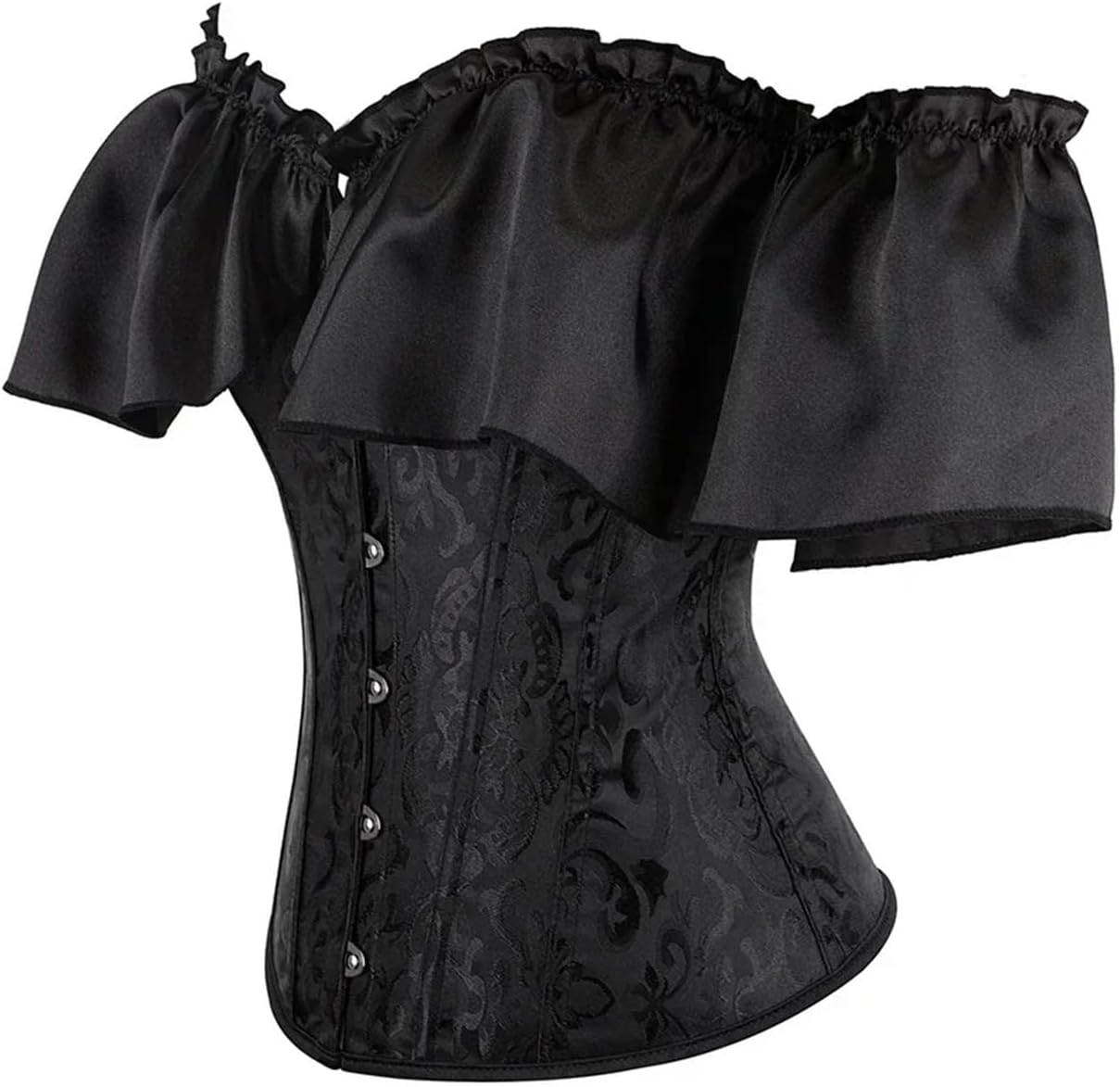 Women's off shoulder satin tight corset