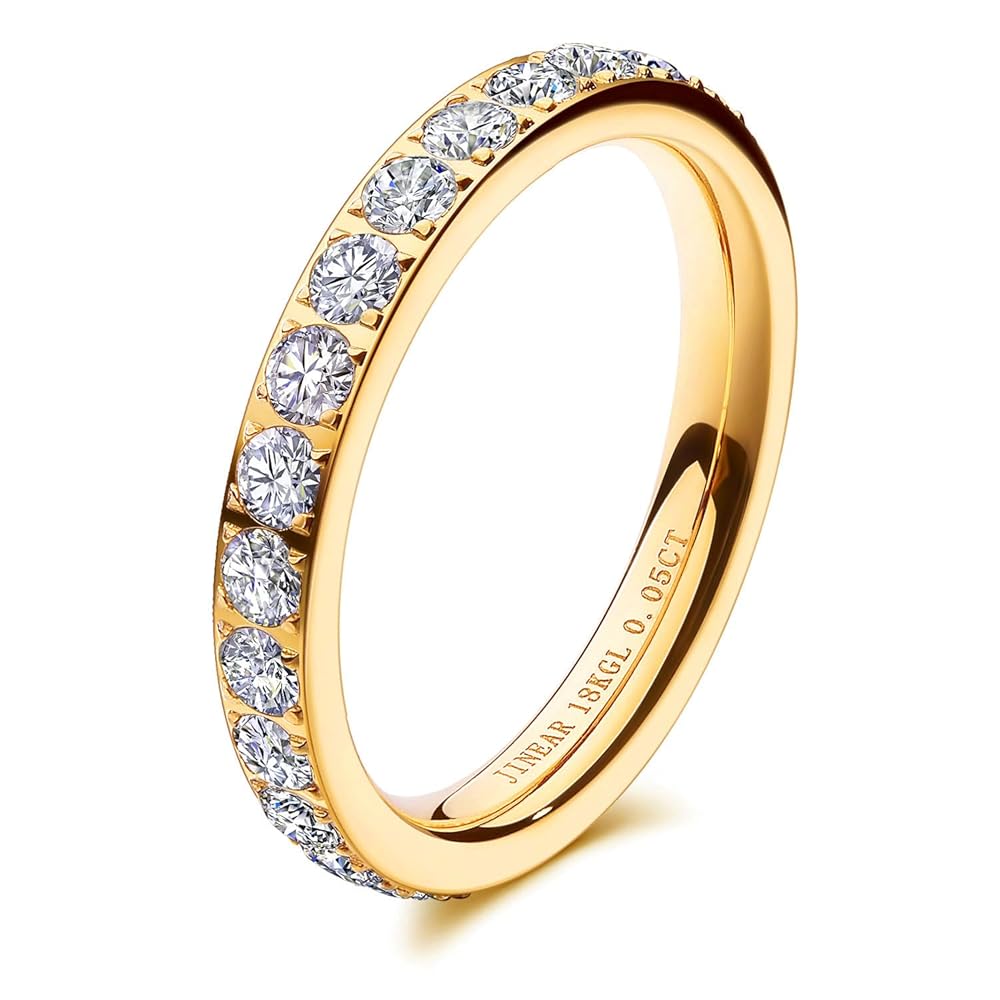 Amazon.com: JINEAR 3mm Wedding Bands for Women Eternity Ring