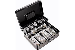 Solid Money Box with Money Tray and Combination Lock