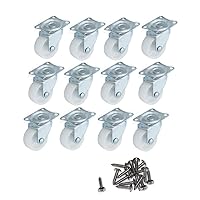 Vista 1 de HOWDIA Ruedas giratorias pequeñas de 1 pulgada para carrito de proyectos de muebles, ruedas industriales de una sola rueda con base de goma