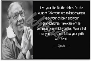 Buddhist Meditation Teacher Dipa Ma Famous Quotes Poster (3) Canvas for Bedroom Living Room Decor 18x12inch(45x30cm) Unframe-style