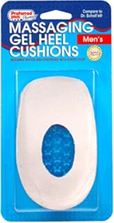 Massaging Gel Heel Cushions, Men's - One Size 1 Pair