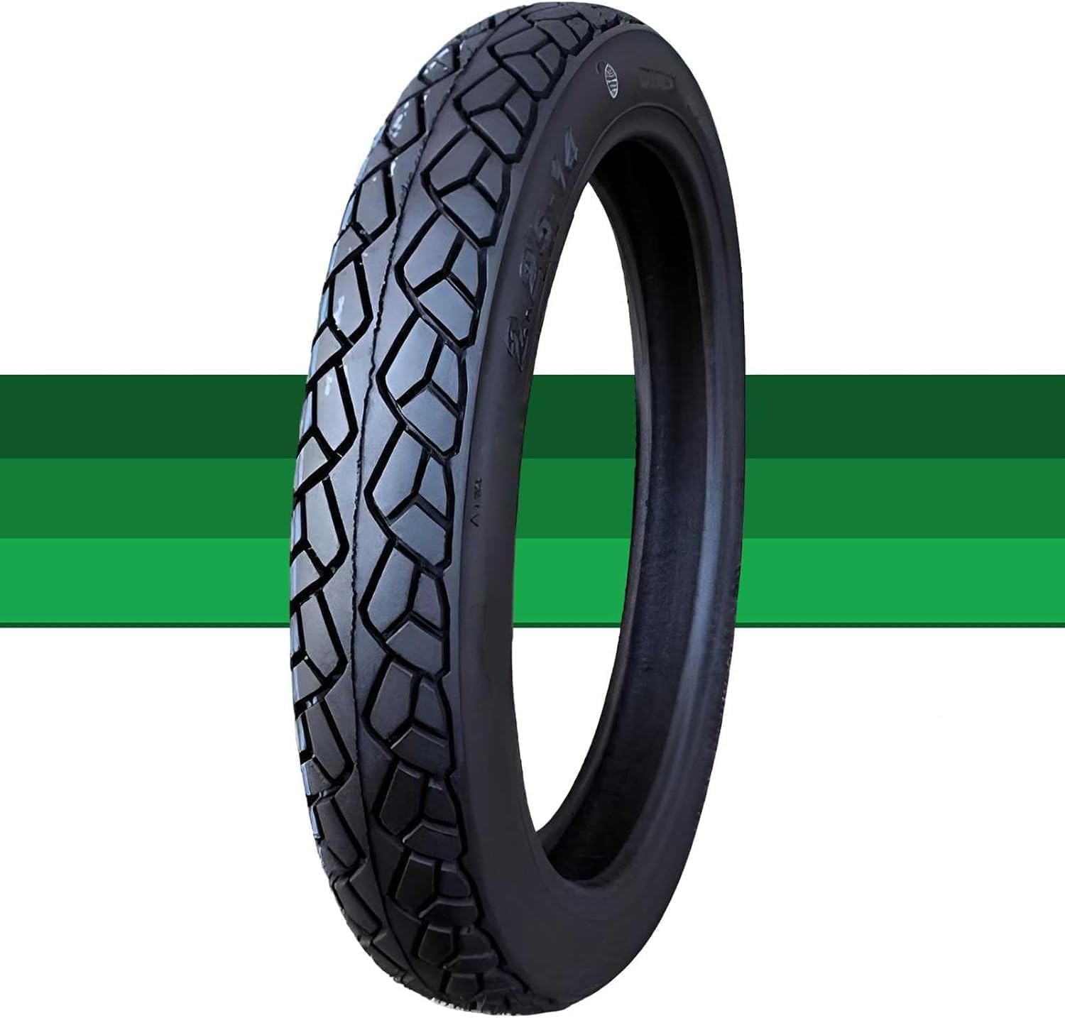 2.25-14 Tire 2.25 x 14 Tube Type Neumático 32P Maximum load 246 lbs 280kpa Fully Reinforced 2.25 14 Tyre