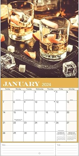 Miniatura 3 de Turner Licensing Whisky - Calendario fotográfico de pared de 12 x 12 pulgadas
