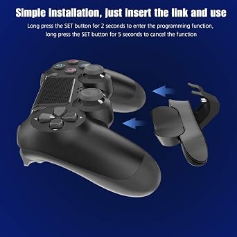 IWGAME Paddles for PS4, Back Button Attachment, Controller Accessories with TURBO & Memory Function, Plug And Play