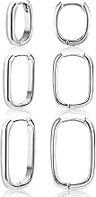 ALEXCRAFT 3 Pairs of Hoop Earrings Gold Earrings Set, Women's 14 Carat Gold-Plated Jewellery Earrings Huggies Hoop Earrings Small Hypoallergenic Earrings Silver 925 Sleeping Cartilage Hoop Earrings