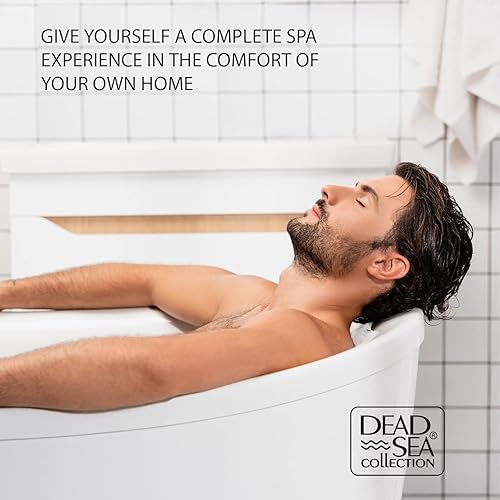 Miniatura 5 de Dead Sea Collection Sales de baño para hombres, baño de recuperación muscular, sal marina natural de sándalo para hombre, para calmar, curar y