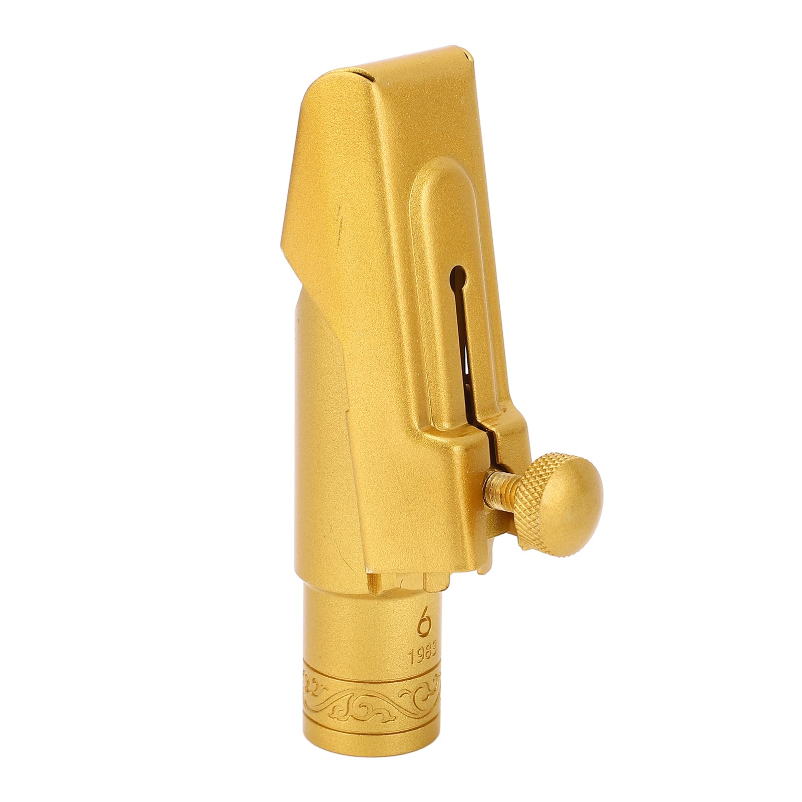 Dpofirs Bocchino per Sassofono Contralto 6C Coperchio Scorrevole in Ottone Satinato per Professionisti e Principianti per Sassofonisti Ottone