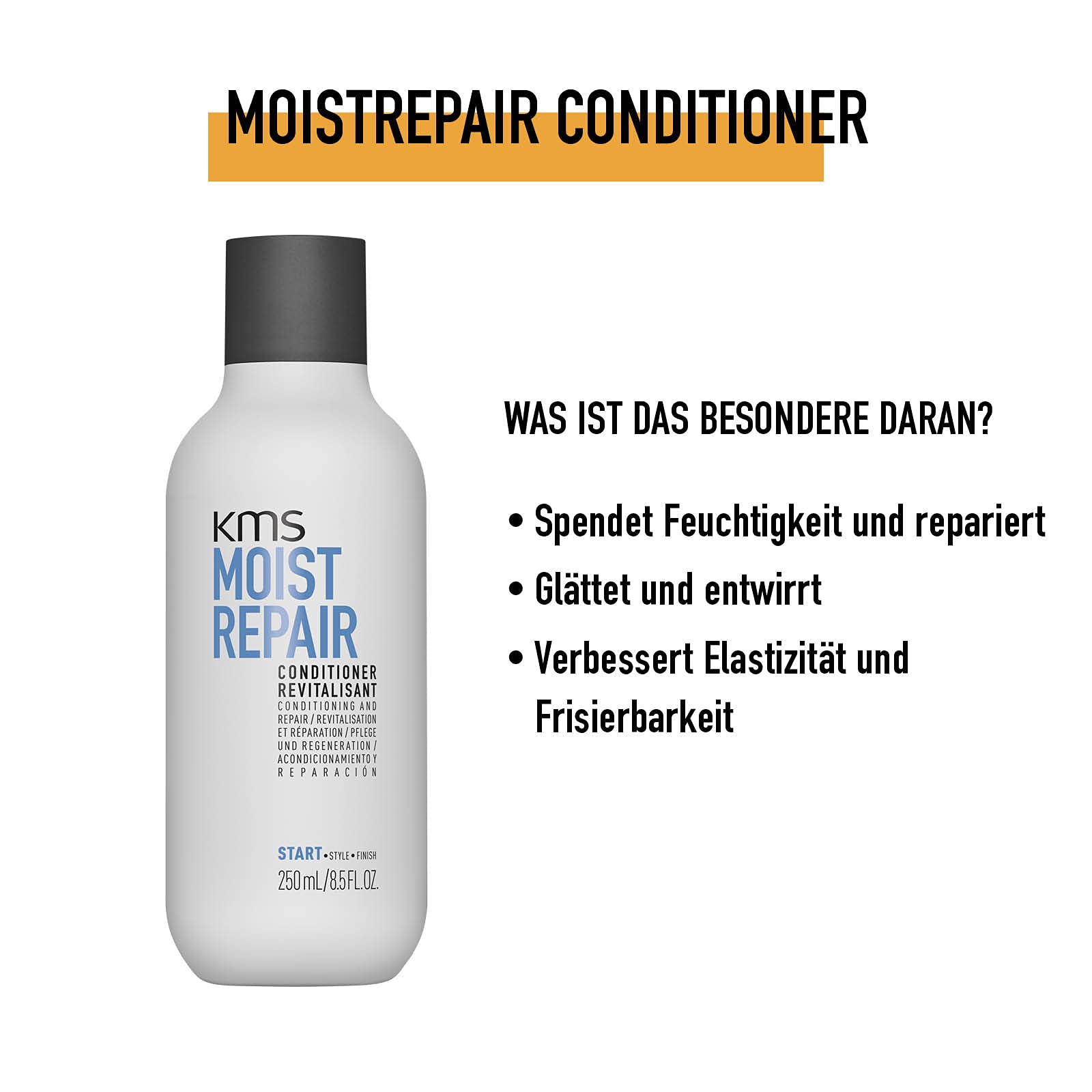 KMS MOISTREPAIR Conditioner für normales bis starkes Haar, 250 ml