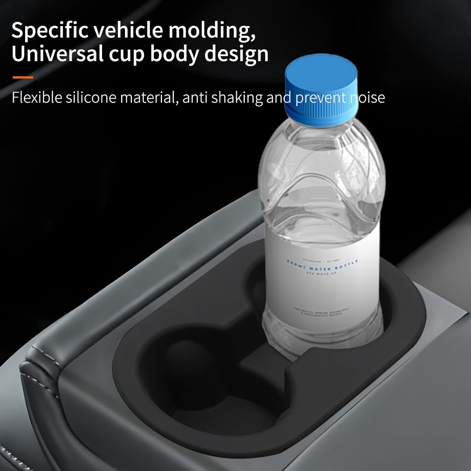 Silicone Rear Water Cup Holder Compatible with Tesla Model 3 Highland 2024 2025, Food Grade Silicone Rear Seat Drink Holder, Car Cup Holder Insert for Tesla New Model 3 Highland 2024+
