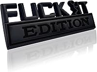 DWARFOO Fuck-IT Edition 3D Car Emblem Badge - Black Waterproof Zinc Alloy Fender Sticker for Trucks SUVs All Vehicles