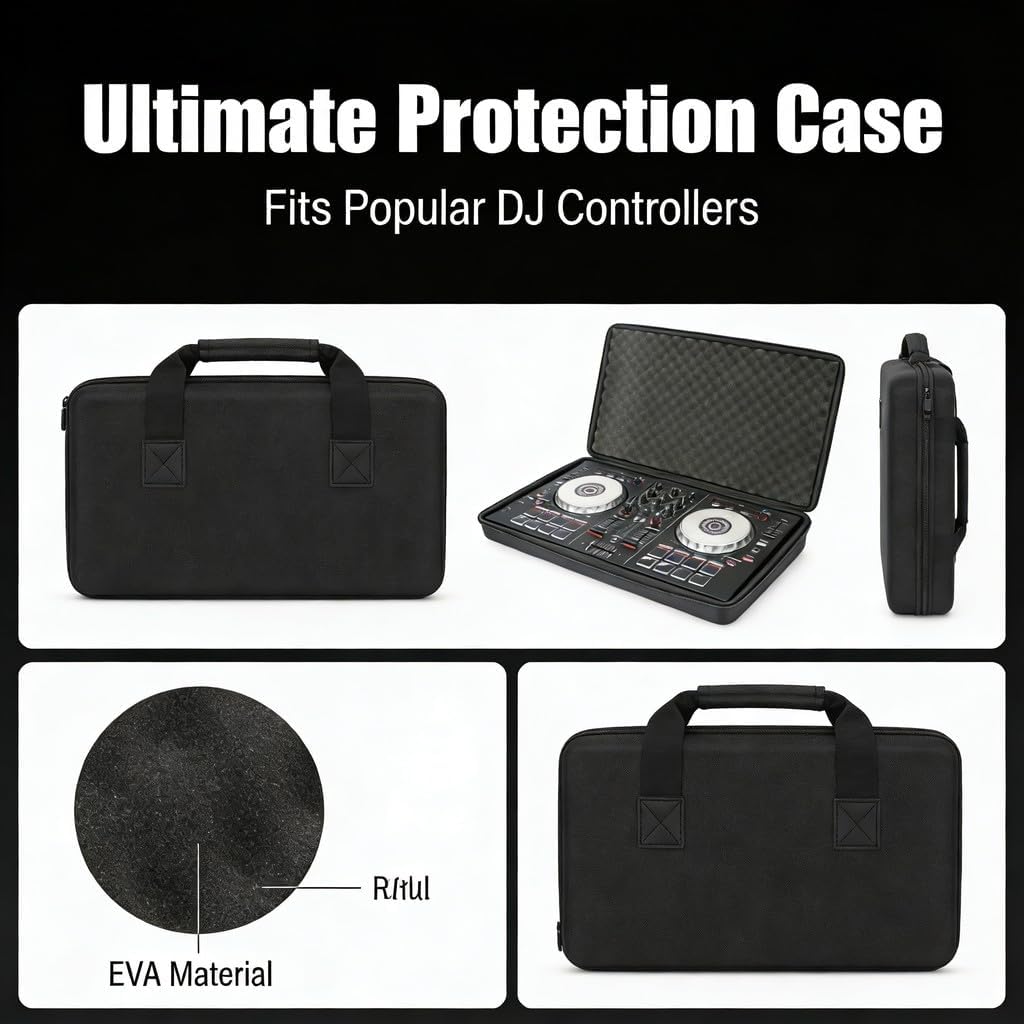 DJ Controller Hard Case 50x30x8cm Portable 2 Channel DJ Controller Storage Bag for DDJ FLX4 400 SB2 SB3 RB