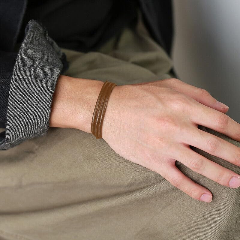 Leather Necklace for Men Women with Solid 925 Sterling Silver Lobster Clasp 3mm Black/Brown/LightBrown/Red Leather Necklace Cord 16/18/20/22/24/26/30 Inches - Image 5