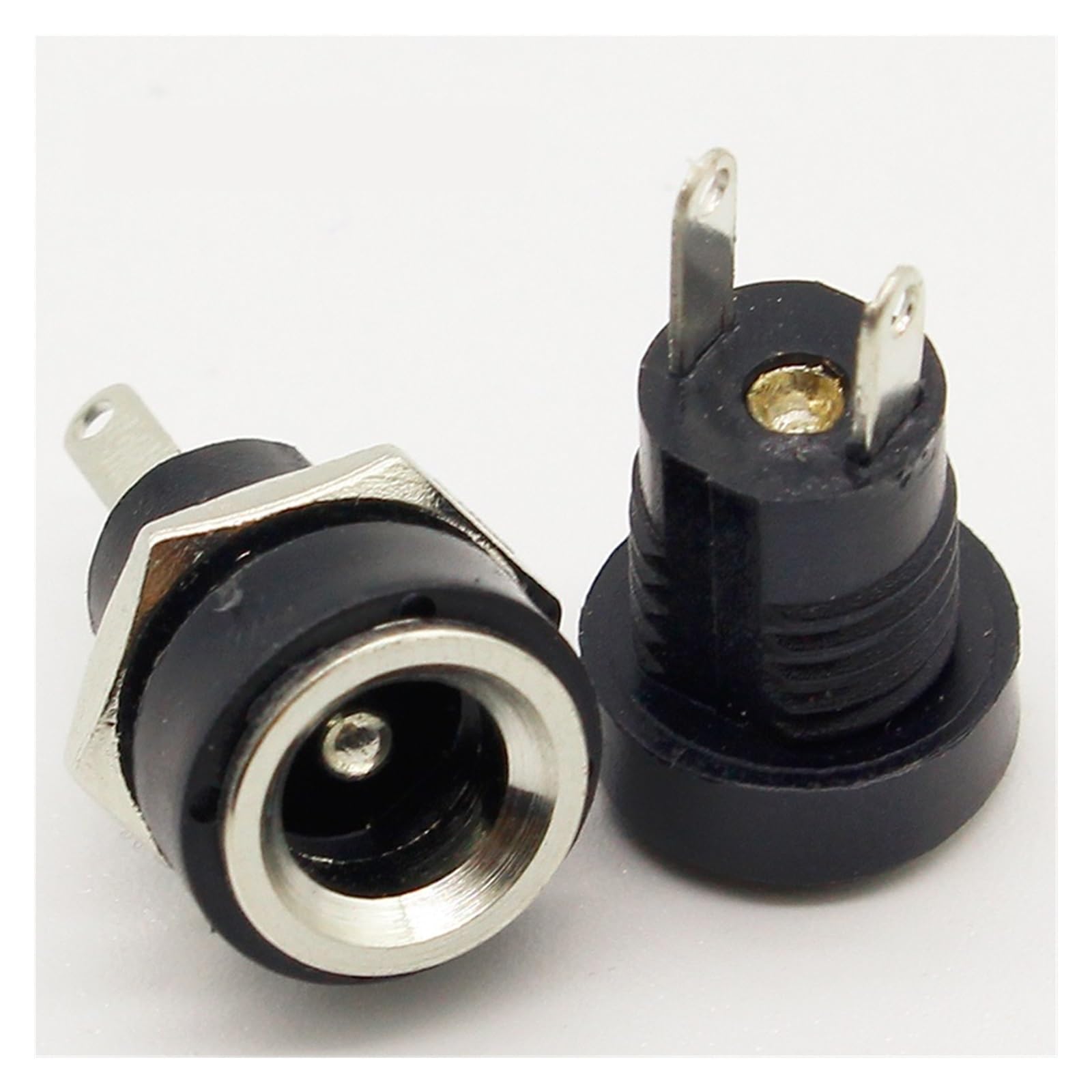 ZDVHOMCB 10Pcs 3A 12v for DC Power Supply Jack Socket Female Panel Connector 5.5mm 2.1mm 2 Terminal types 5.5 * 2.1