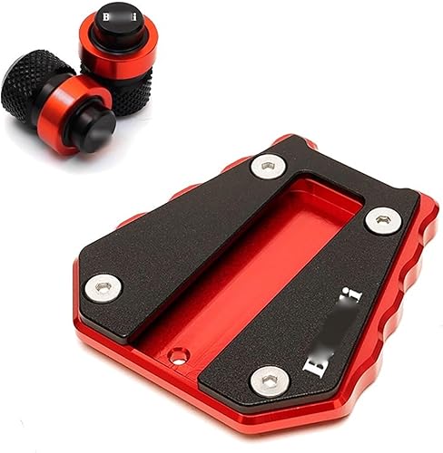 Miniatura 9 de Almohadilla de extensión para soporte lateral de motocicleta Benelli TRK502X TRK 502 X 502X 2017-2020 2021 2022, tapas de válvula de neumático