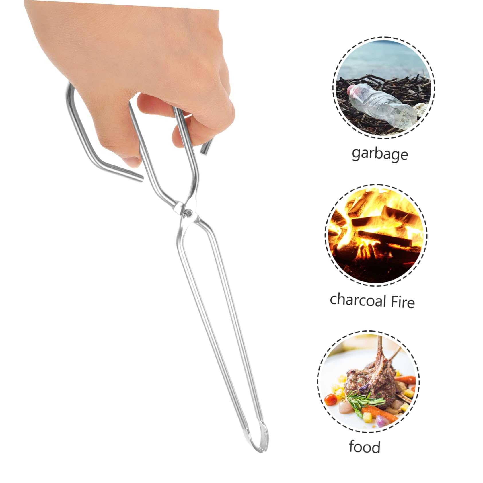 SOLUSTRE Heavy Duty Grabber Tool Garbage Clamp Anti-scalding Clip for Indoor/Outdoor Use