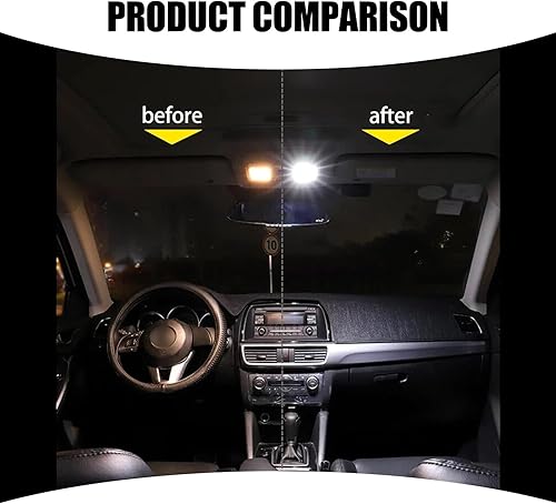 Miniatura 3 de 4 luces de doble punta, luz de cúpula impermeable, luces de lectura, luces de matrícula, luces de maletero de aluminio, repuesto de bombillas LED,