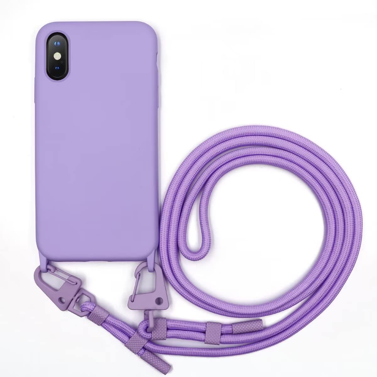 GoodcAcy Custodia Con Cordoncino Per IPhone X / XS – Silicone Morbido Nero, Tracolla Regolabile - 4