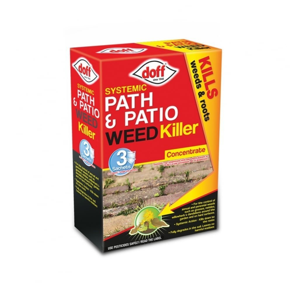 Doff Systemic Path & Patio Weedkiller 3 x 100ml Sachets Amazon.co