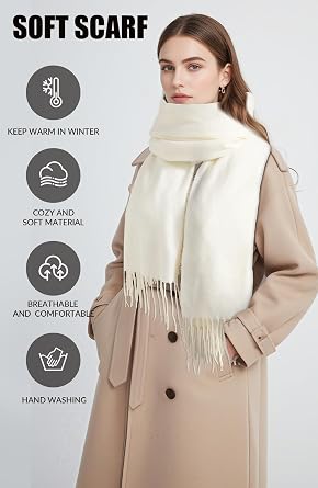 Scarf for Women - Women's Fall Winter Scarfs, Pashmina Shawl Wraps for Women, Cashmere Feel Blanket Scarf