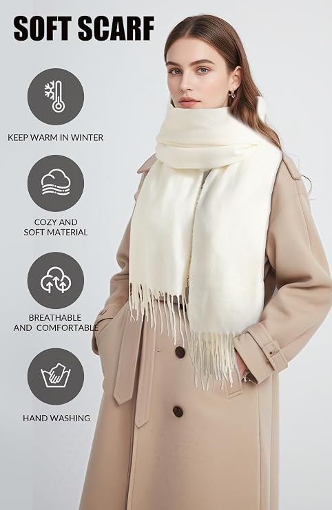 Scarf for Women - Women's Fall Winter Scarfs, Pashmina Shawl Wraps for Women, Cashmere Feel Blanket Scarf