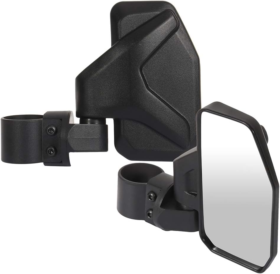 ECCPP Universal Offroad UTV Rear View Side Mirror for Polaris Ranger/RZR, Kawasaki Mule, Can Am X3 with 1.6" - 2" Roll Cage Bar Break Away Adjustable Arm - Driver & Passenger