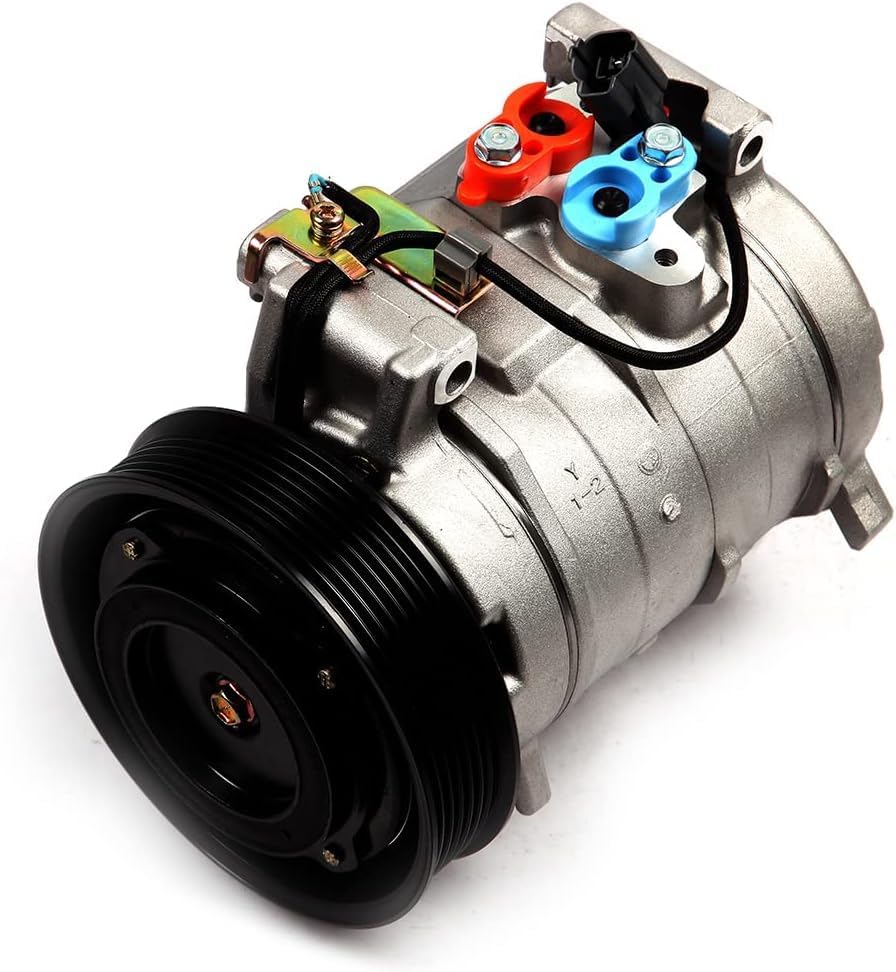 cciyu Air Conditioning Compressor for Honda for Accord 2.4L 2003-2007 Replaces AC Compressor for Car 7 Grooves 10S17C