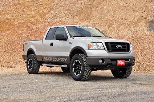Ford F-150 with Rough Country 2.5-inch Suspension Lift Kit installed, showcasing increased ground clearance.