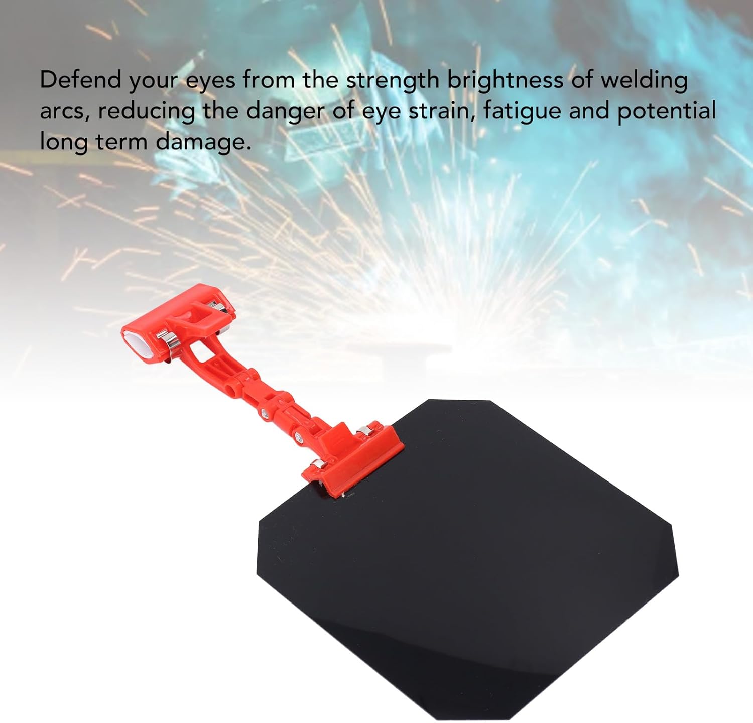 Portable Welding Blackout Panel, 7.09in Auto Dimming Adjustable Welding Curtains, Multifunctional Blackout Panel, Welding Helmet Alternative, Protecting the Face from Sparks