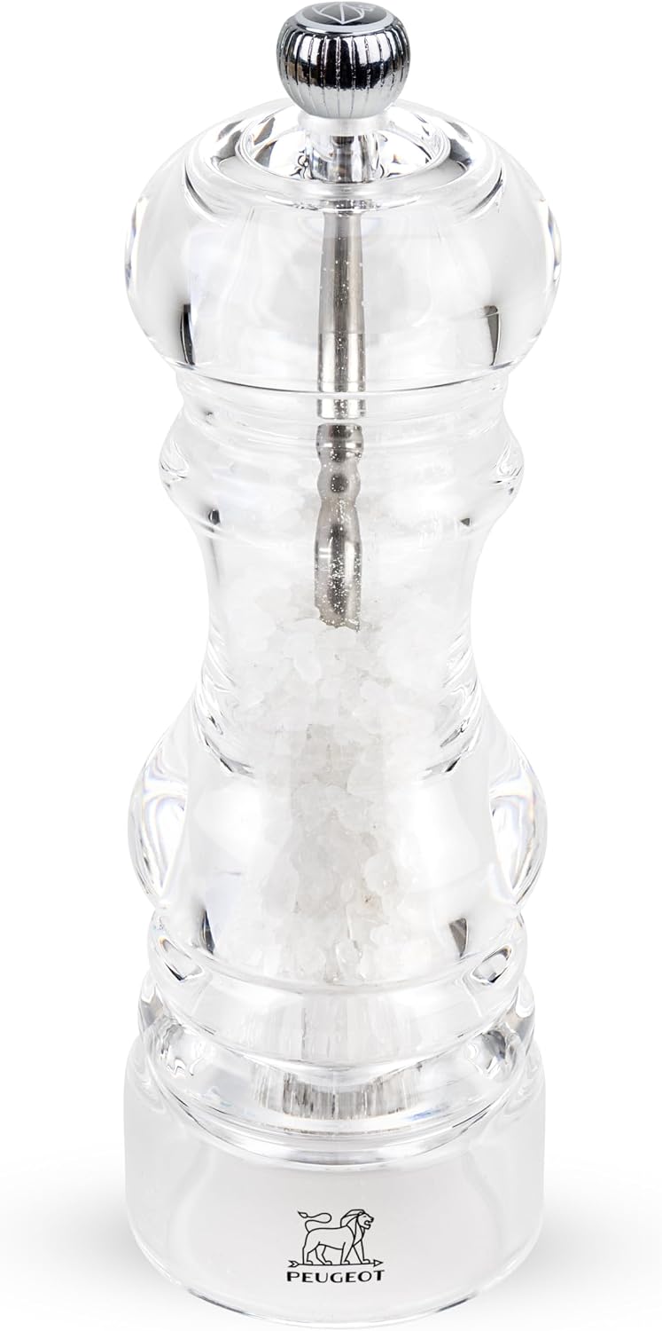 PEUGEOT- Paris Nancy Zirlion Salt Mill, Acrylic, 18 cm - 7 in