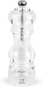 PEUGEOT- Paris Nancy Zirlion Salt Mill, Acrylic, 18 cm - 7 in