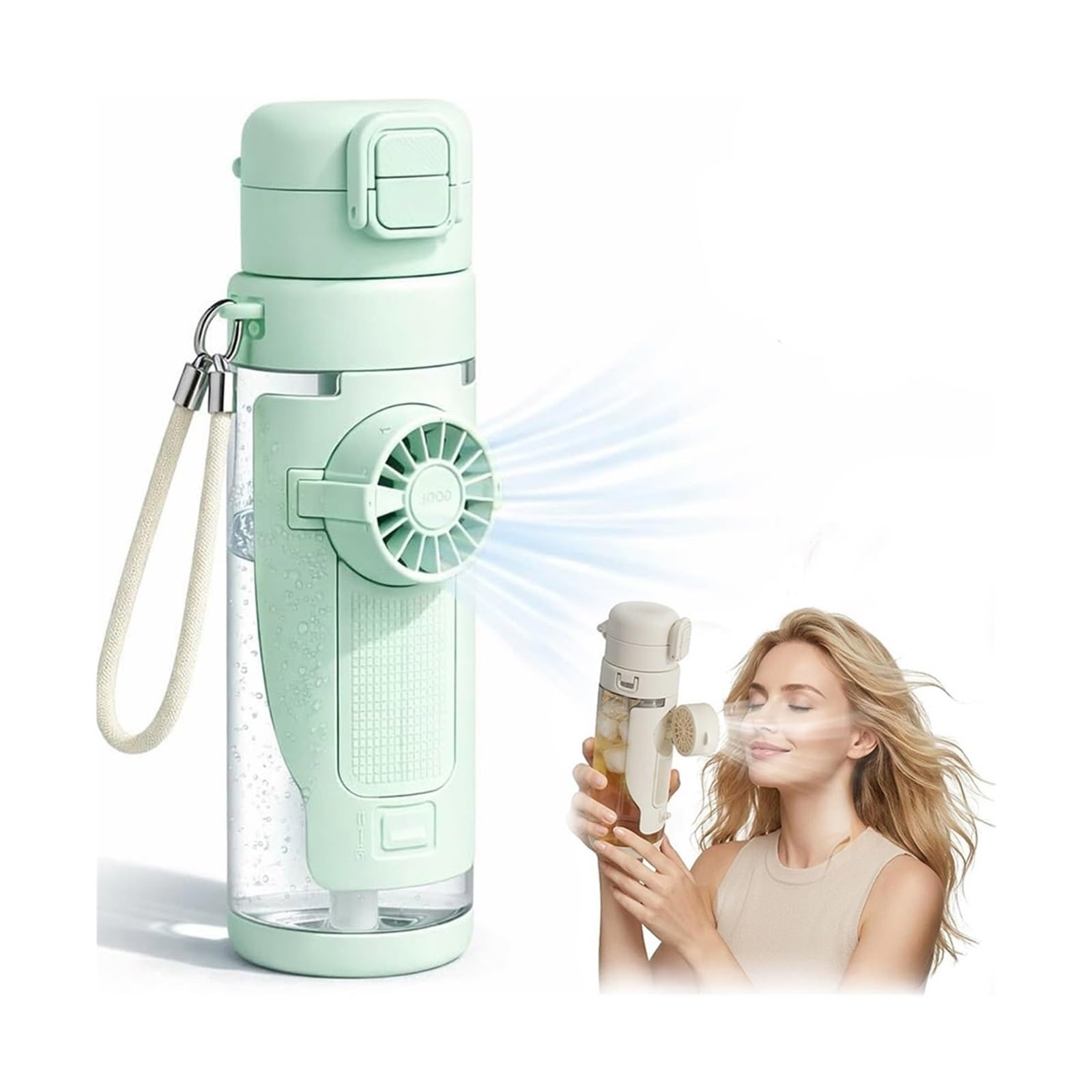Bouteille d'eau de refroidissement contre la chaleur avec ventilateur portable - 8