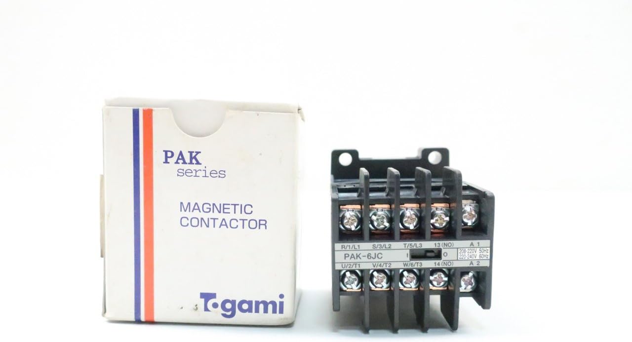TOGAMI-ELECTRIC PAK-6JC-P3300 AC CONTACTOR 15A 220-240V-AC 4KW D624296