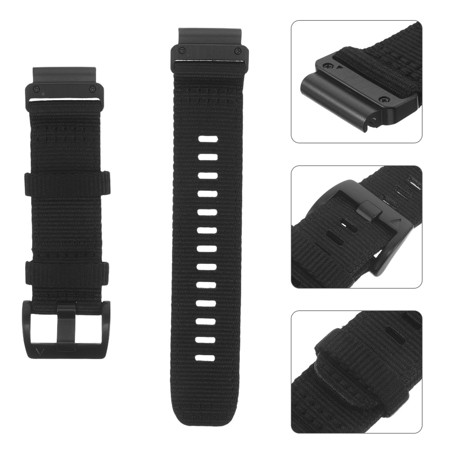 Zerodeko Cinturino in Nylon a Sgancio Rapido 20Mm Nero per da Uomo e Donna Regolabile Resistente All’Acqua Compatibile con Orologi Accessorio Versatile per Uso Quotidiano e Sportivo