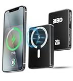 BBD Magnetic Power Bank for iPhone,12000mAh Magsafe Battery Pack with 20w Fast Charging,Slim Magsafe Power Bank USB C in&Out,Wireless Portable Charger for iPhone 17/16/15/14/13/12 Series 1 Pack