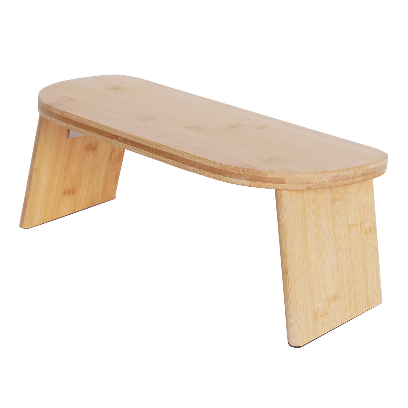 Banco de meditación plegable ergonómico de bambú