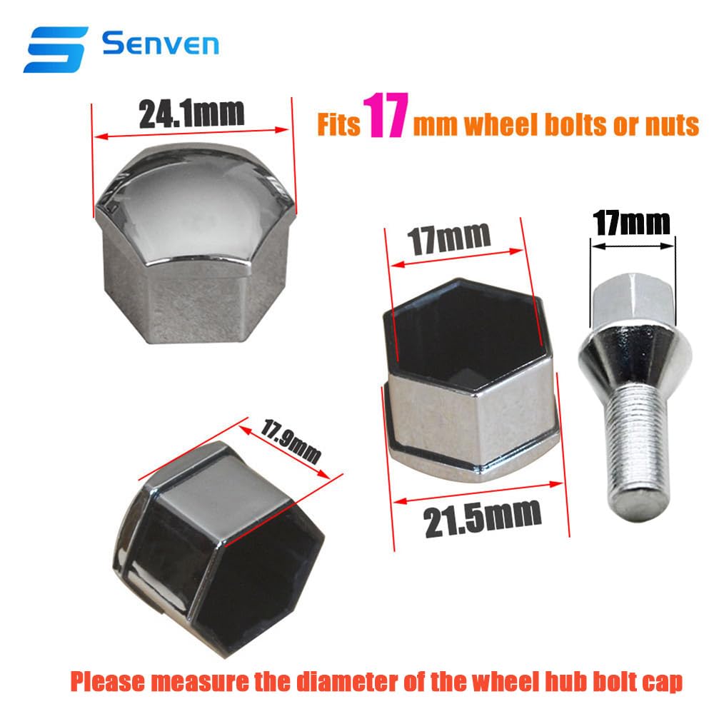 Bseical Wielboutdoppen, 20 stuks, 17 mm, 19 mm, 21 mm, wielbouten