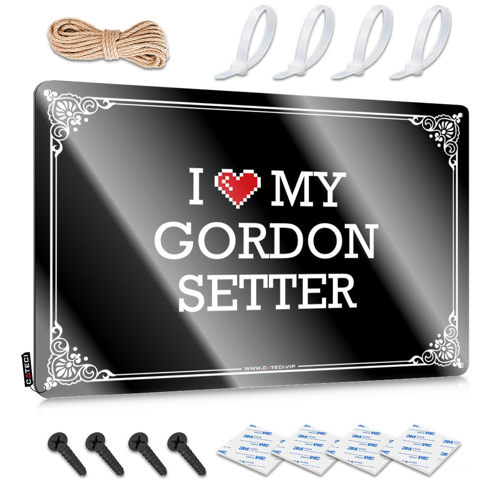 I Love My Gordon Setter Reusable Adorable - Boys Bedroom Accessories Cool Wall Decor Wall Art Decoration(20X30CM)