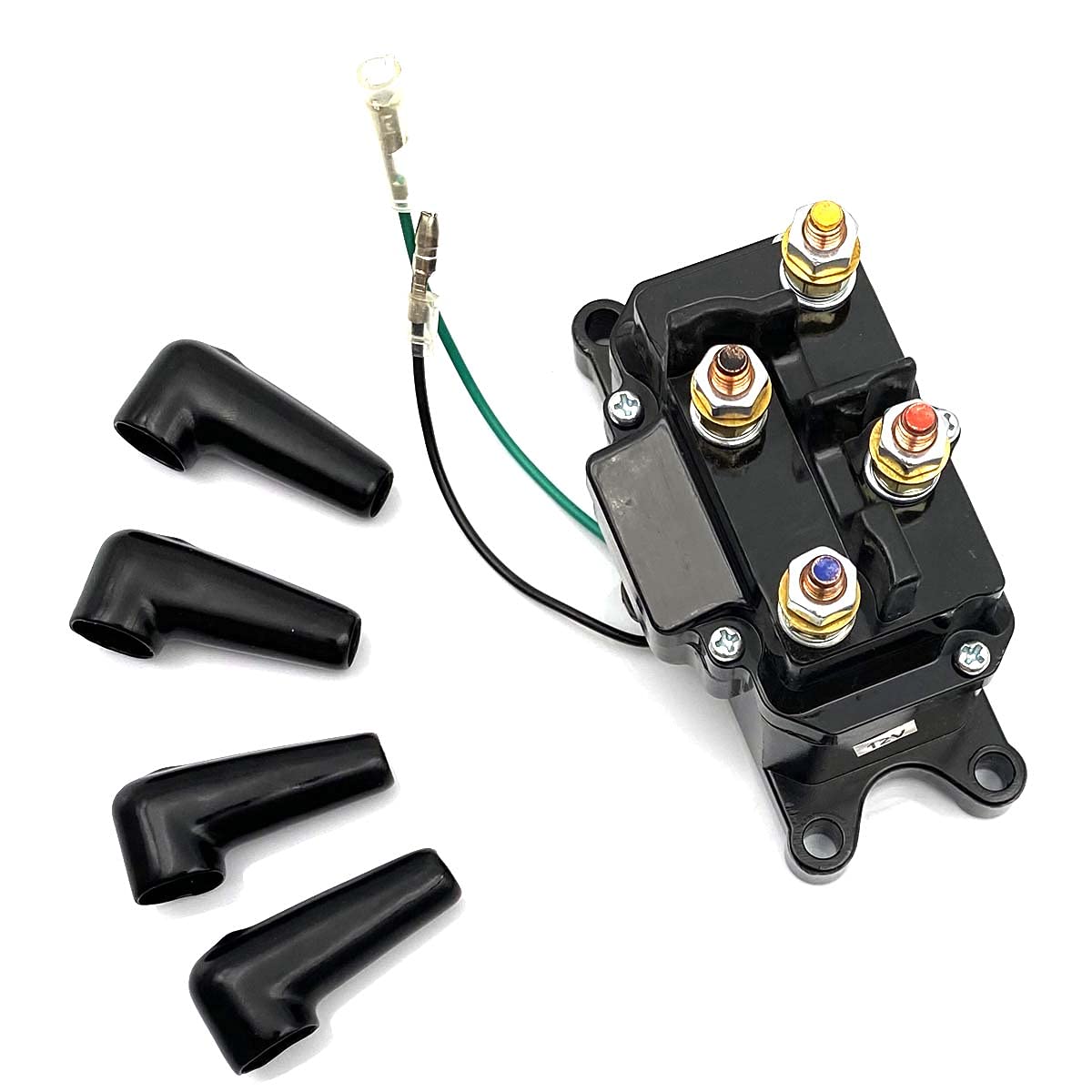 DEVMO ATV UTV Winch Contactor Solenoide 12V Relè Solenoide Contactor Winch Switch 2875714/63070 / 62135/74900, Ricambio per Ramsey, Warn, Superwinch Champion 2500 3000 3500 500 lb