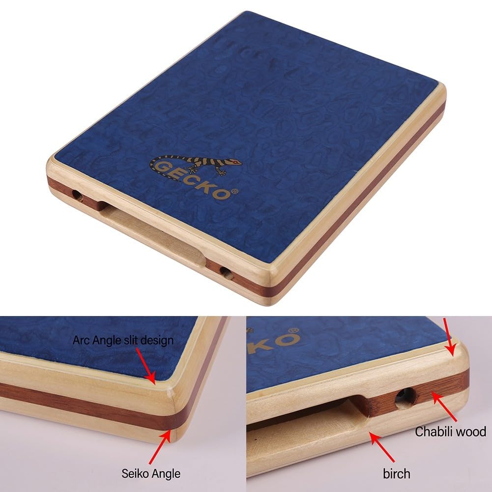 Cajón de tambor de madera de abedul y sapeli con resonancia de cuerda de guitarra, estilo flamenco. Caja de tambor acústica para viajes, incluye bolsa de transporte (PAD3)