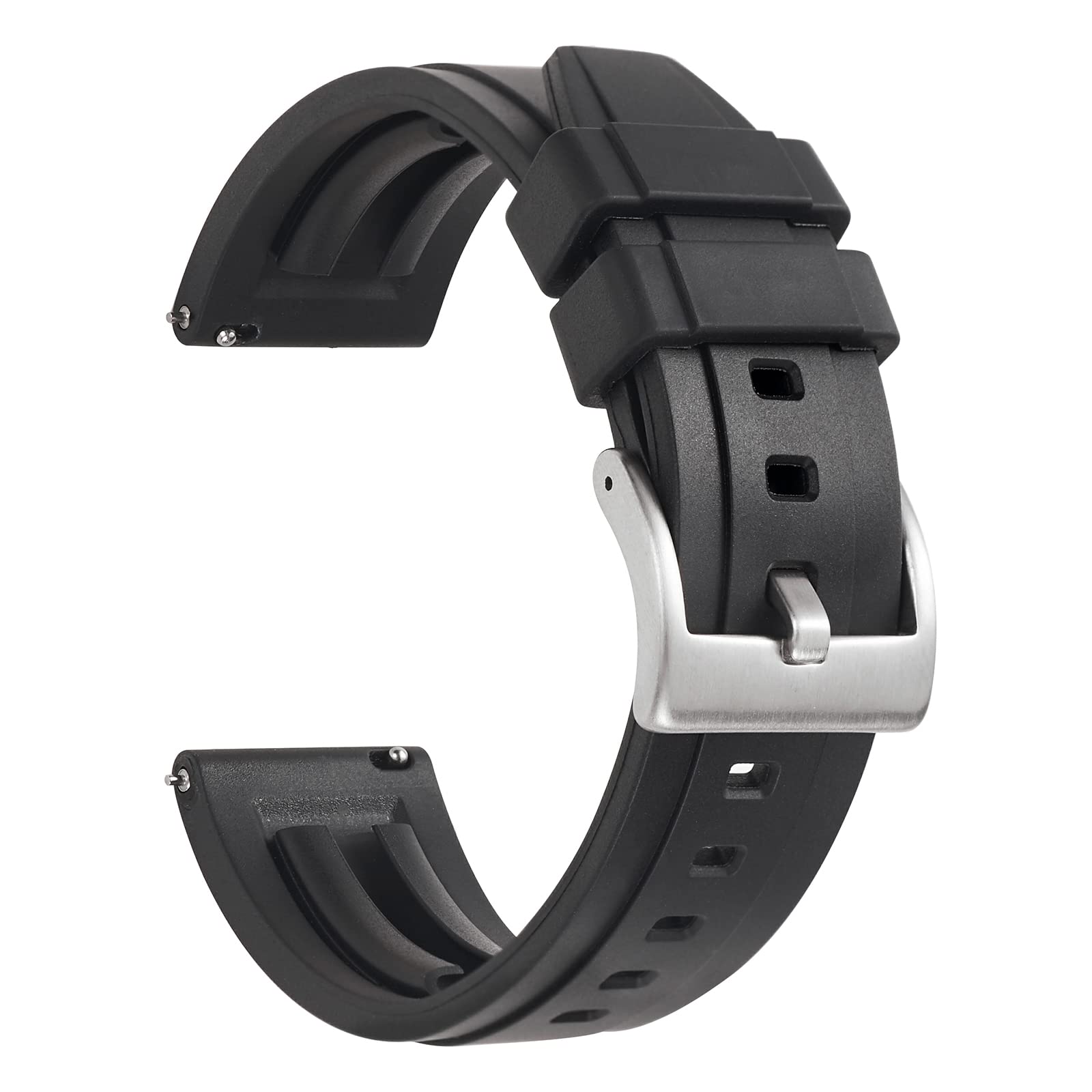 WOUKUP Silicone Watch Bands Quick Release Rubber Watch Strap 18mm 19mm 20mm 21mm 22mm 24mm Replacement Sport Watchbands for Men and Women