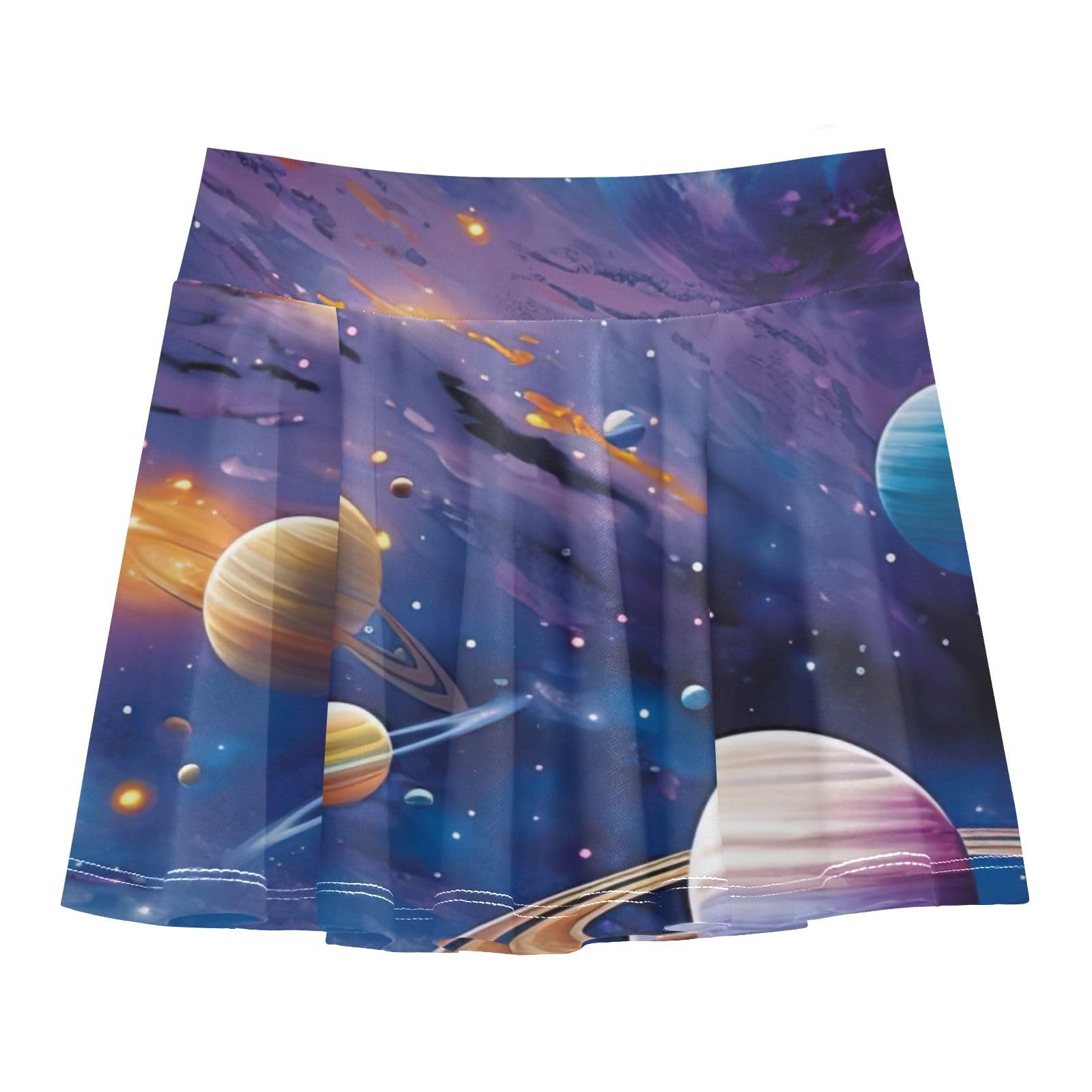 UMIRIKO Space Universe Planet Girls Skorts Golf Skirt Active Tennis Skort Athletic Skirt 7-8Y 21342717