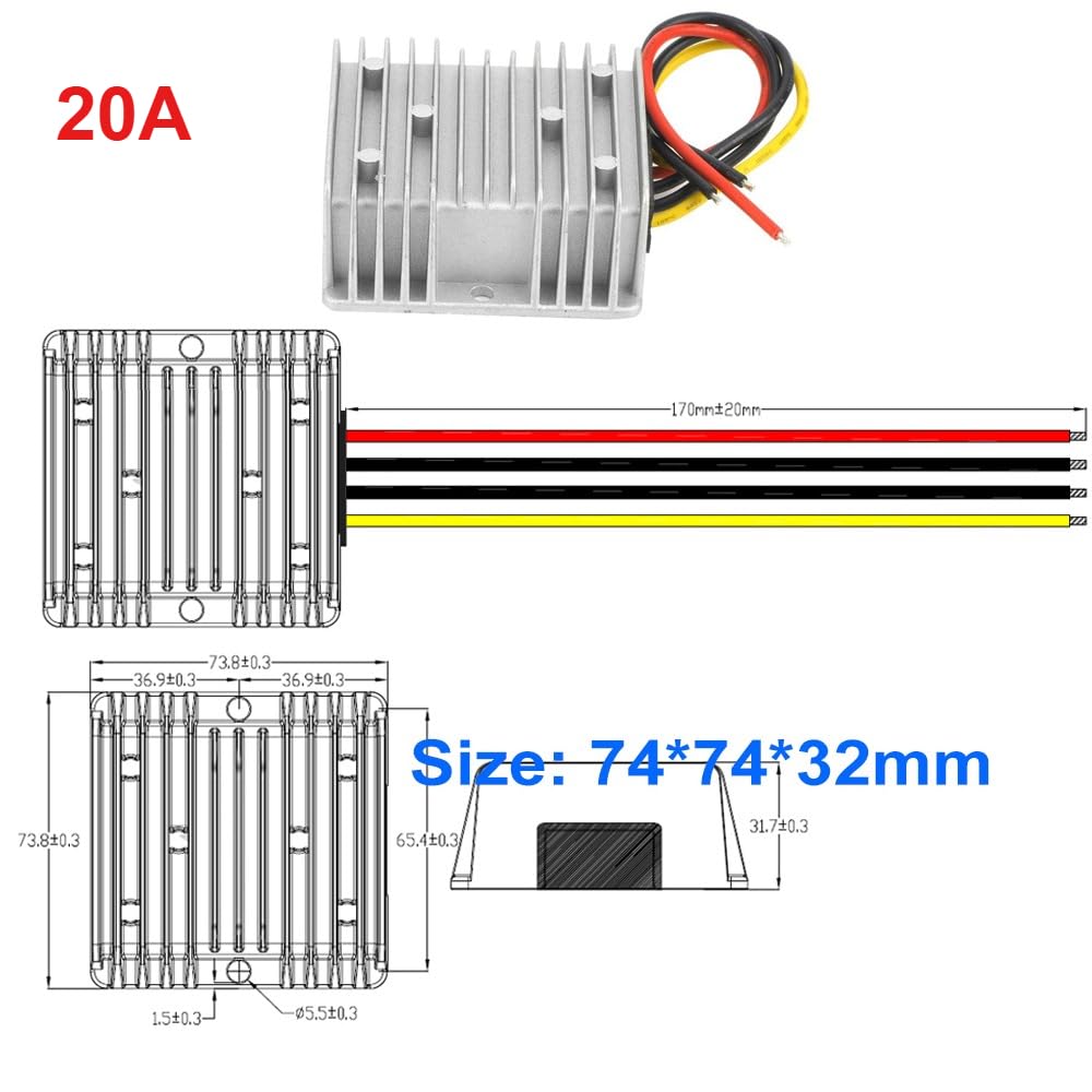 12V 24V 9-36V TO 25A DC Boost Converter Voltage Stabilizer Regulator Transformer Module