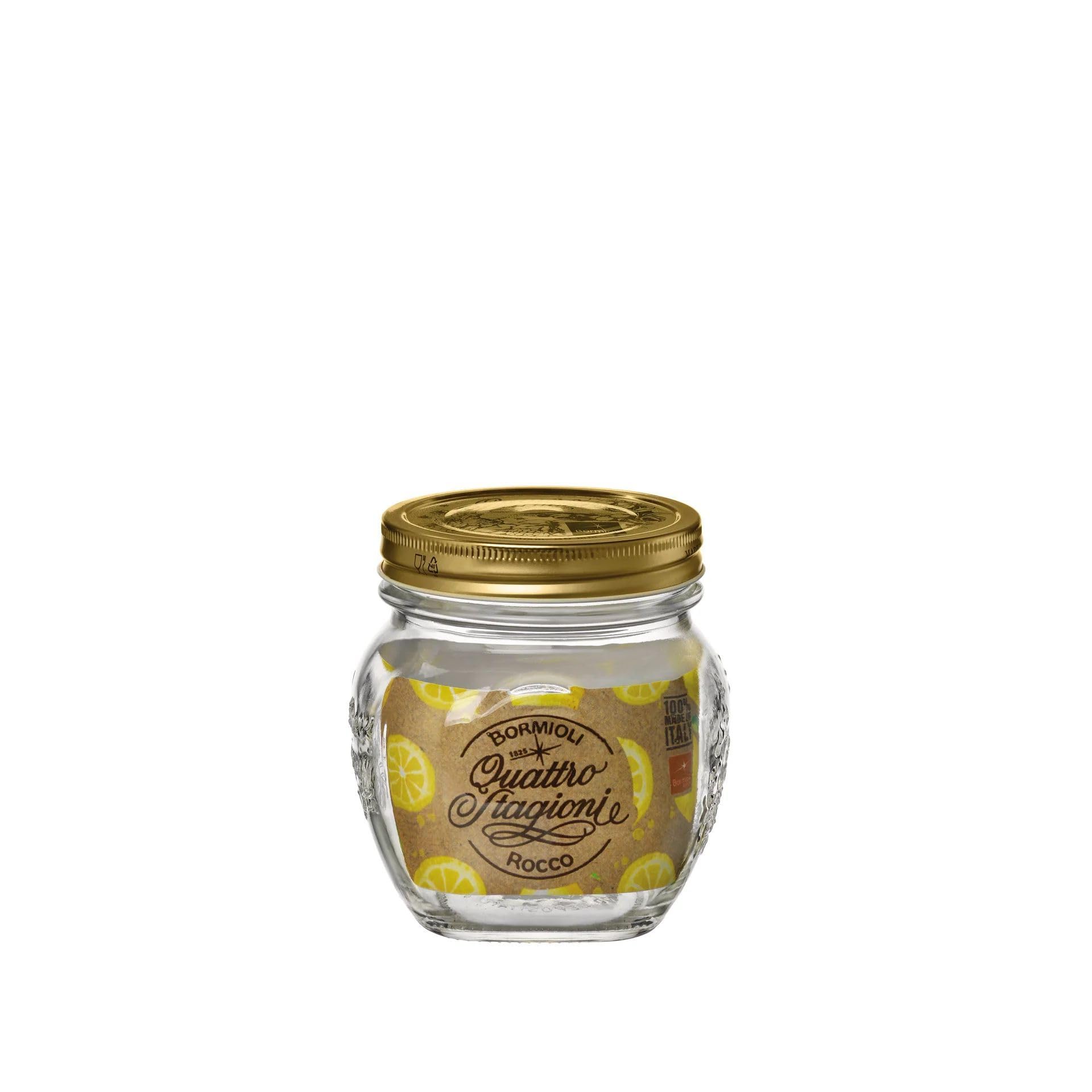 Bormioli Rocco Quattro Stagioni Anphora Lot de 12 bocaux en Verre 480 ML